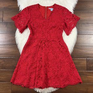Draper James Size 2 Red Lace A Line Dress